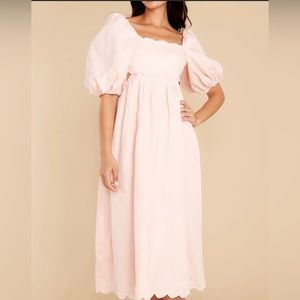 Endless Romance Blush Midi Dress from Red Dress Boutique